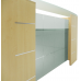 12' Maple Veneer Reception Desk with Glass Top FREE FREIGHT